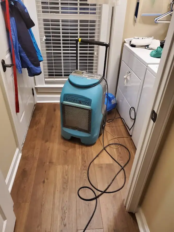 Commercial dehumidifier deployed for Flood Damage Cleanup in Spring Grove